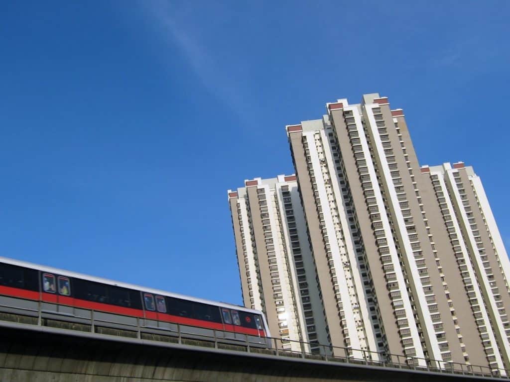A view of HDB and MRT in Commonwealth